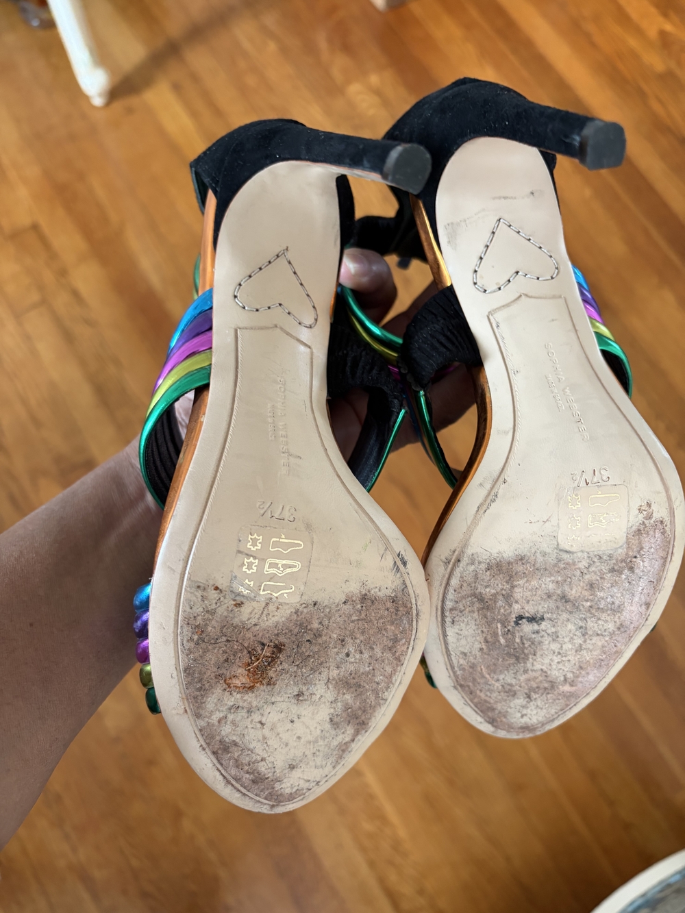 Sophia Webster Multicolor Metallic Strap Sandals - Women's - Picture 4 of 7